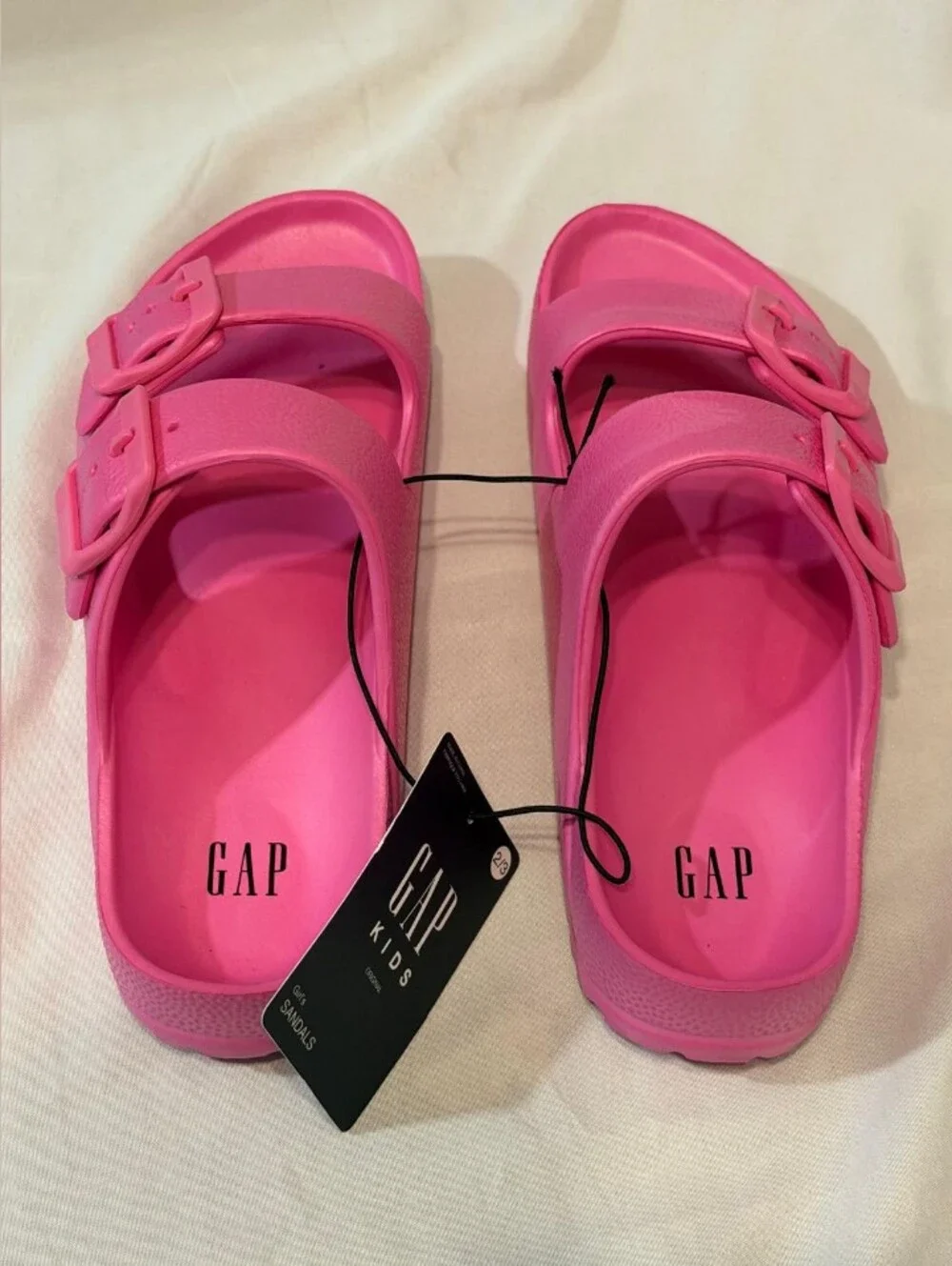 GAP Kids Bright Pink Double-Buckle Slide Sandals Size 2/3